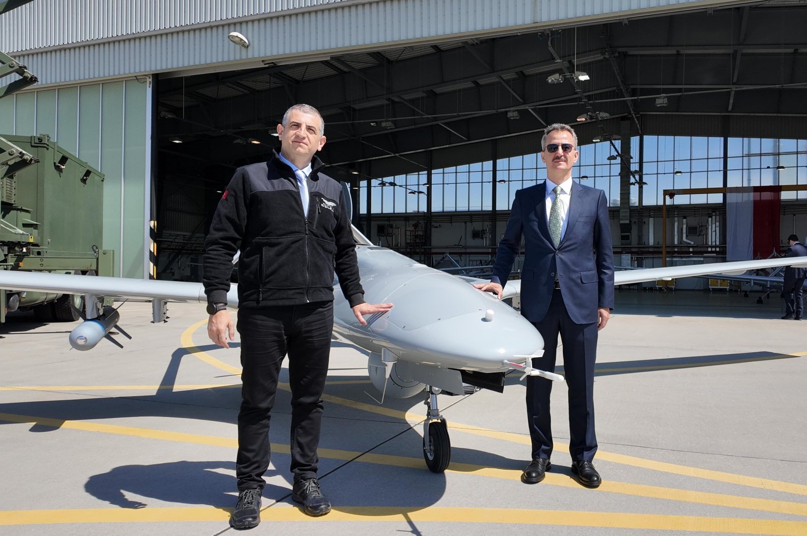 Baykar's General Manager, Haluk Bayraktar, attends the handover ceremony in Poland on May 17, 2024. (IHA Photo)