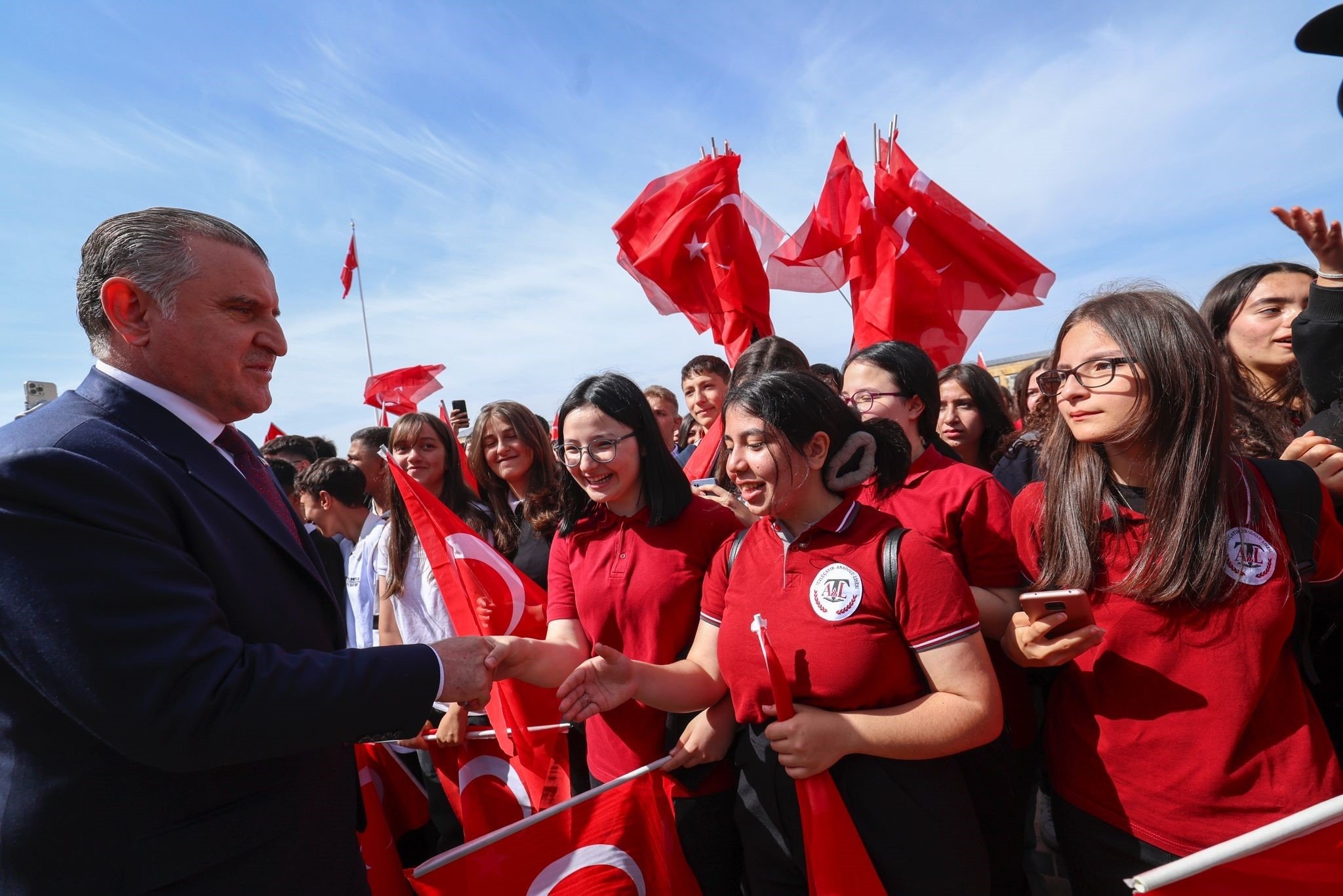 328548 Youth and Sports Minister Osman Aşkın Bak meets with the youth at the celebrations of May 19, Ankara, Türkiye, May 19, 2024. (IHA Photo)