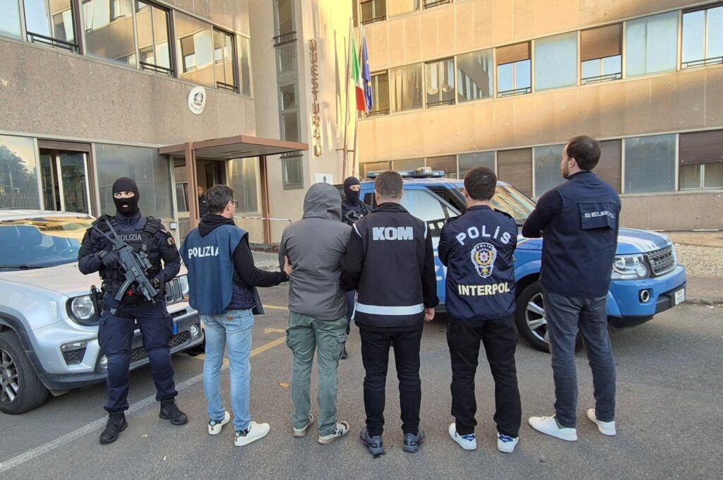 Footage from Milan of Turkish and Italian police officers of the operation against organized crime, Italy, May 22, 2024. (AA Photos)