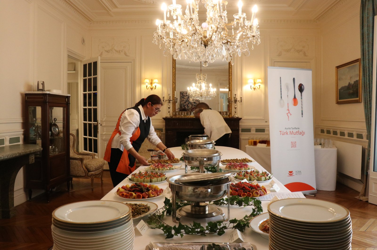As part of "Turkish Cuisine Week," held for the third time this year in Paris, dishes specific to the Aegean Region were showcased in Paris, France, May 21, 2024. (AA Photo)