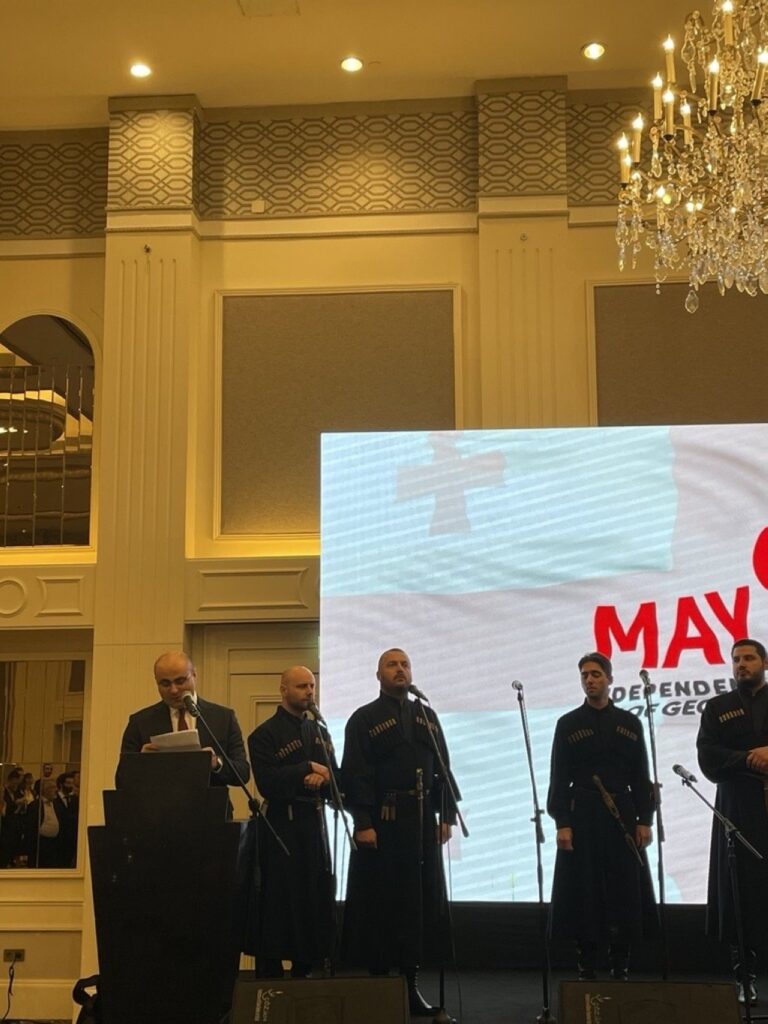 The Consul General of Georgia, Alexandre Jishkariani delivers his opening speech, Istanbul, Türkiye, May 27, 2024. (Photo by Buse Keskin)