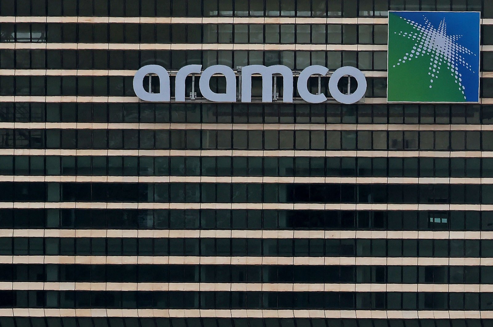 The Aramco tower in the King Abdullah Financial District (KAFD), Riyadh, Saudi Arabia, April 16, 2023. (AFP Photo)