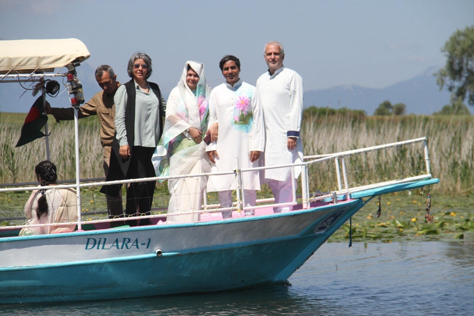 A boat tour of Beyşehir Lake followed, during which Bengali water lily songs were played, and photos were taken with the white water lilies, Konya, Türkiye, June 1, 2024. (Photo courtesy of consulate)