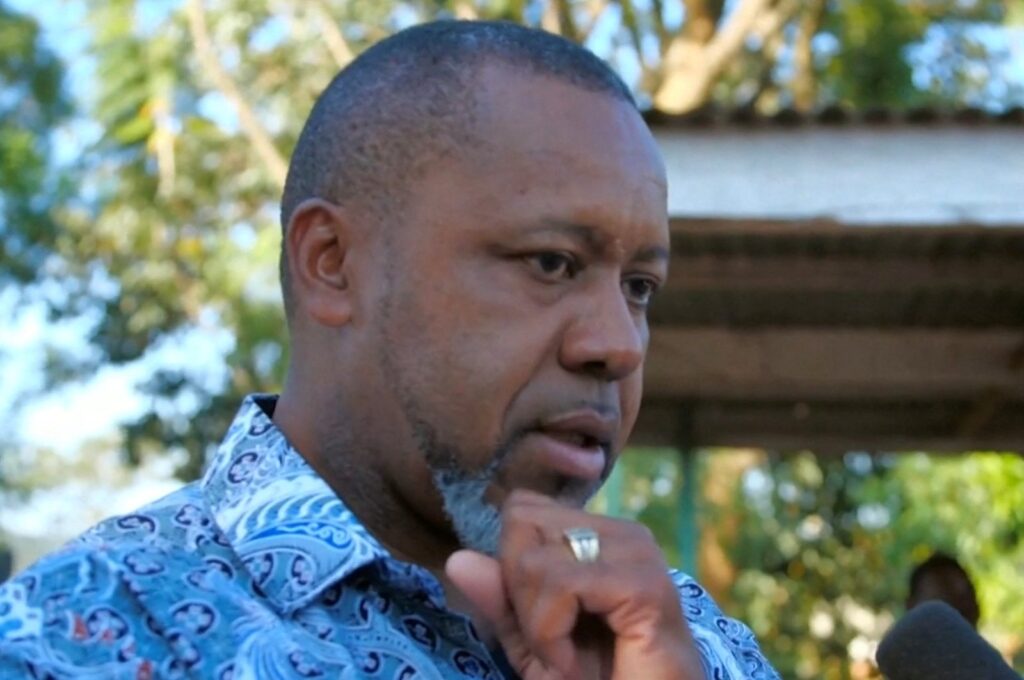 Malawi's Vice President Saulos Klaus Chilima arrives at a polling station in Lilongwe, Malawi May 21, 2019, in this still image obtained from REUTERS TV video.