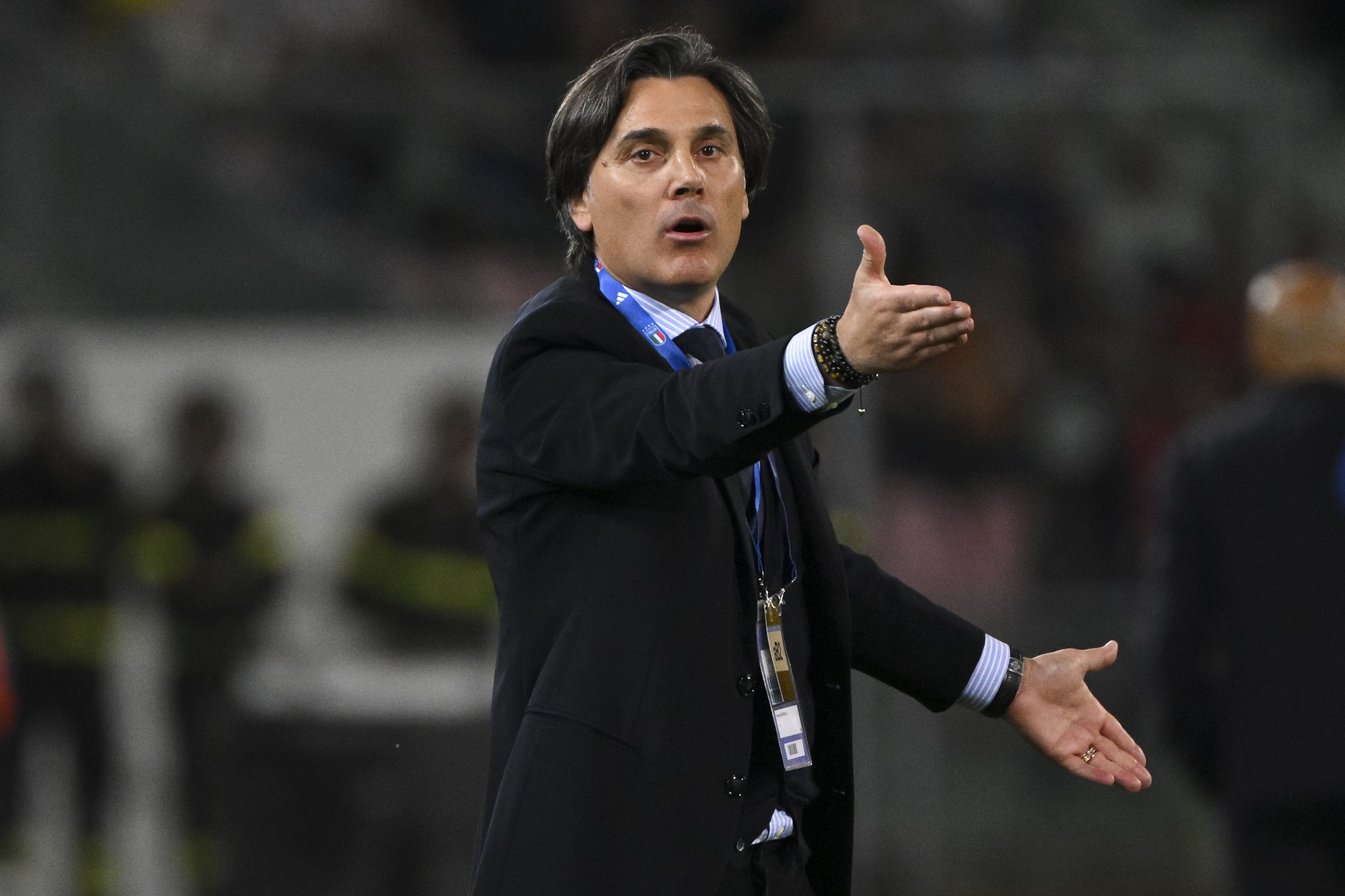 332315 Türkiye's head coach Vincenzo Montella gestures during a friendly football match against Italy, Renato Dall'Ara Stadium, Bologna, Italy, June 4, 2024. (Getty Images Photo)