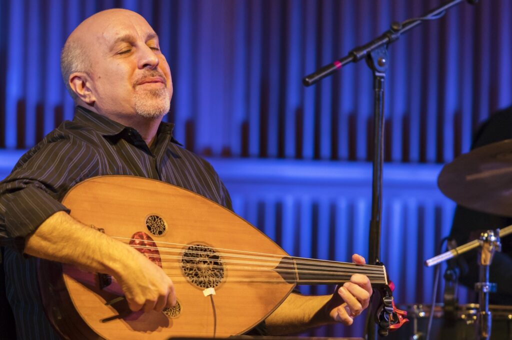 Armenian-American musician Ara Dinkjian plays oud as he leads his ensemble during a Live Sounds program of "Songs of Armenia and Anatolia" during the Live (at) 365 global music series at the Graduate Center of the City University of New York's Elebash Recital Hall, New York, New York, Feb. 24, 2017. (Getty Images Photo)