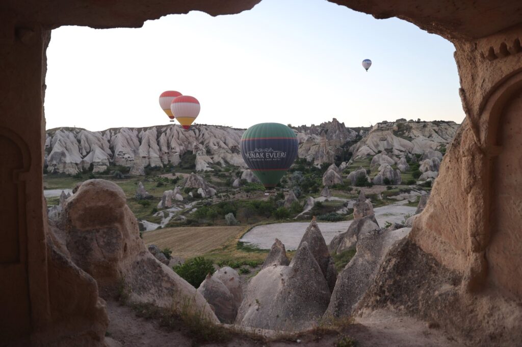 In Cappadocia, hot air balloons created a beautiful sight in the green-toned valleys, Cappadocia, Türkiye, June 4, 2024. (AA Photo)