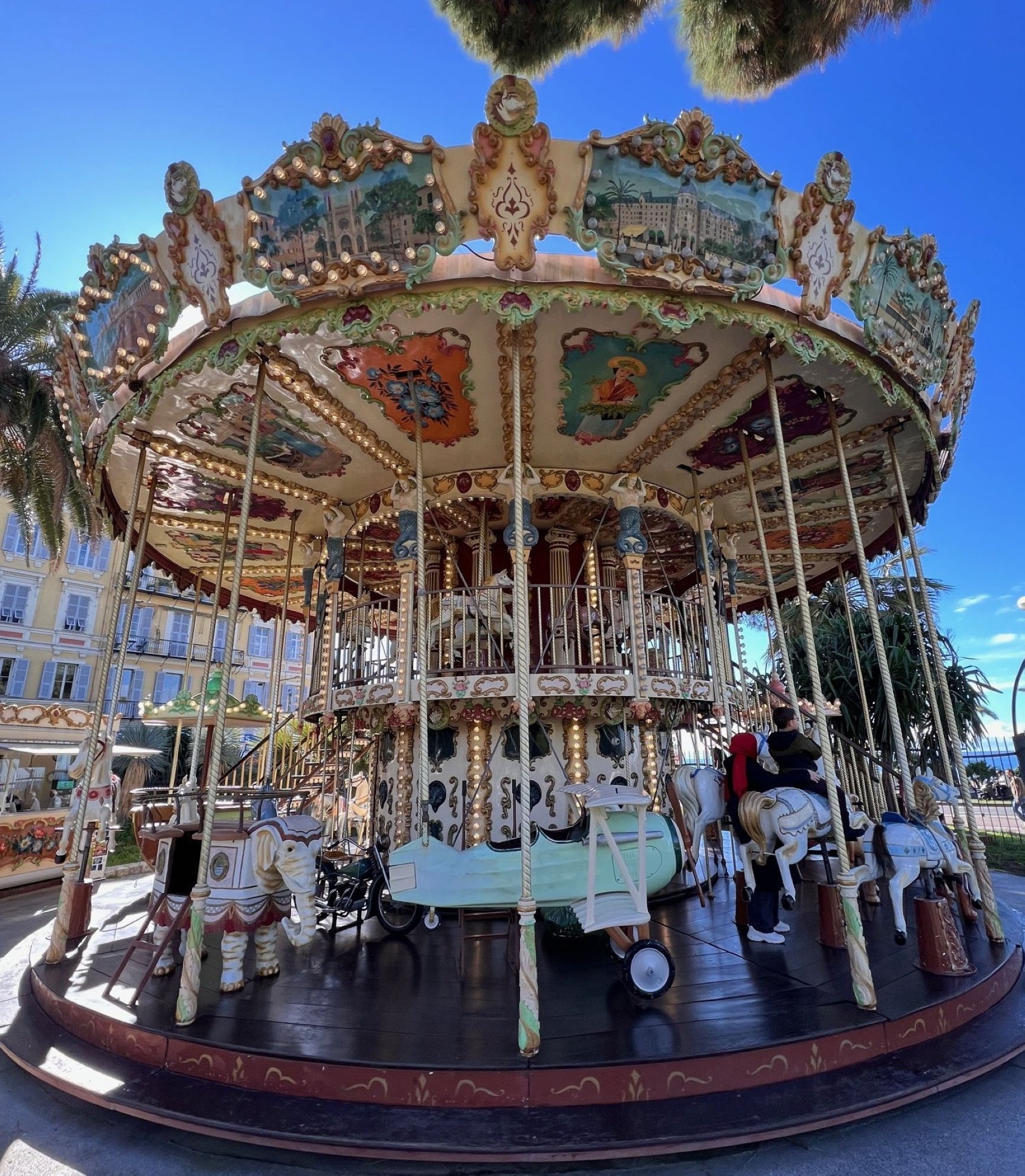 332634 The carousel at 19th-century Jardin Albert park in Nice, France, April 22, 2024. (Photo by Nurbanu Kızıl)