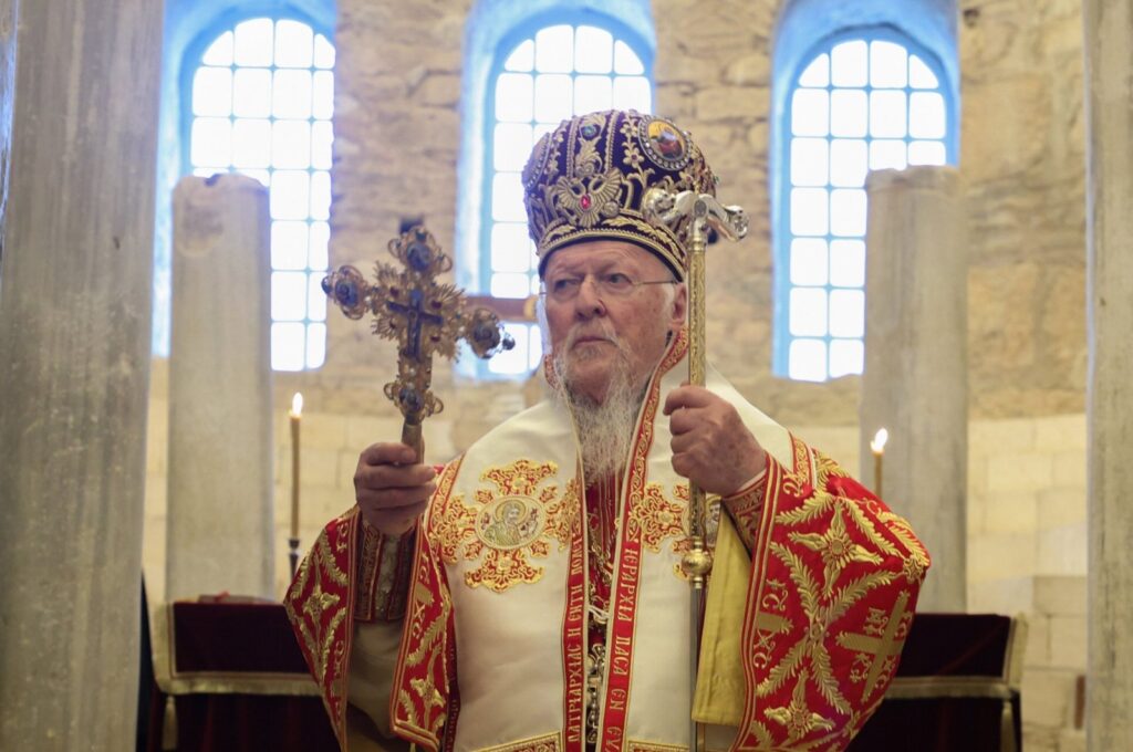Bartholomew I of Istanbul's Fener Greek Orthodox Patriarchate performs rituals in the Saint Nicholas Memorial Museum and Church, Antalya, Türkiye, Dec. 6, 2023. (AA Photo)