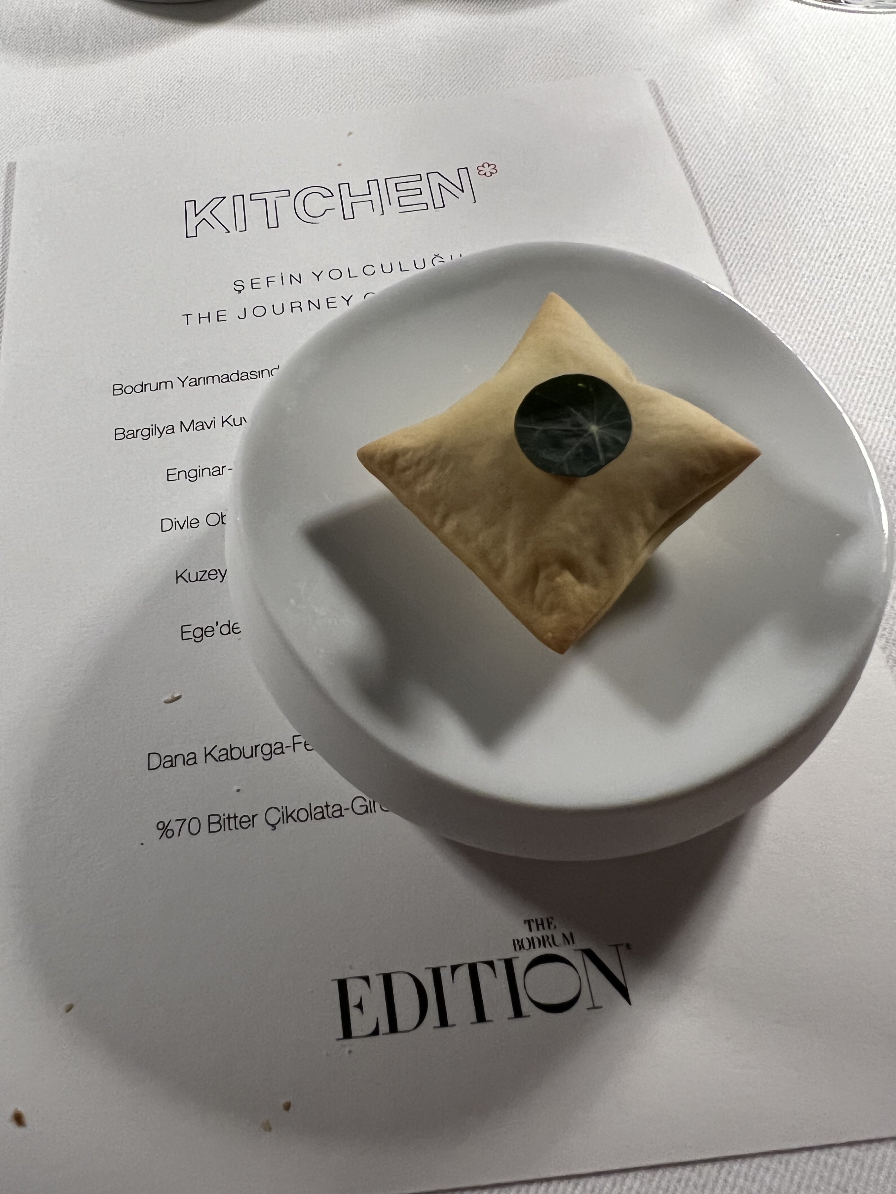 335103 Displayed here is The Kitchen restaurant's gourmet menu, showcasing meticulously crafted dishes inspired by Aegean cuisine, Bodrum, Türkiye, June 7, 2024. (Photo by İlker Topdemir)