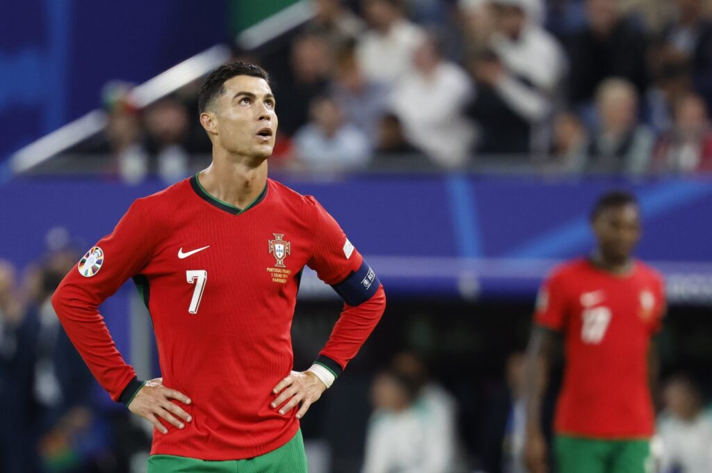 Portugal's Cristiano Ronaldo looks on during the UEFA Euro 2024 quarterfinals match against France, Hamburg, Germany, July 5, 2024. (EPA Photo)
