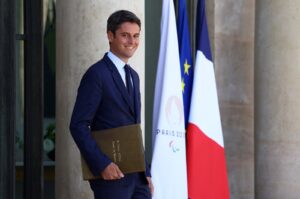 French Prime Minister Gabriel Attal leaves the weekly cabinet meeting at the Elysee Palace in Paris, France, July 16, 2024. (Reuters Photo)