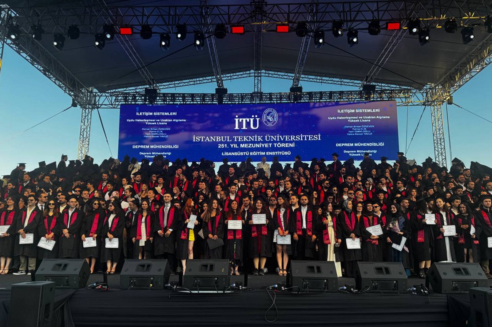 Istanbul Technical University (ITU) hosts its 2023-2024 graduation ceremony at the ITU Stadium, Istanbul, Türkiye July 5, 2024. (AA Photo)