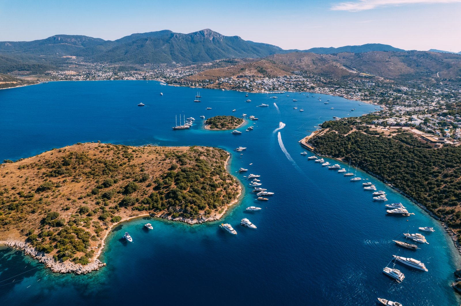 Aerial View of Türkbükü Bay, Bodrum, Türkiye, June 15, 2023. (Getty Images)