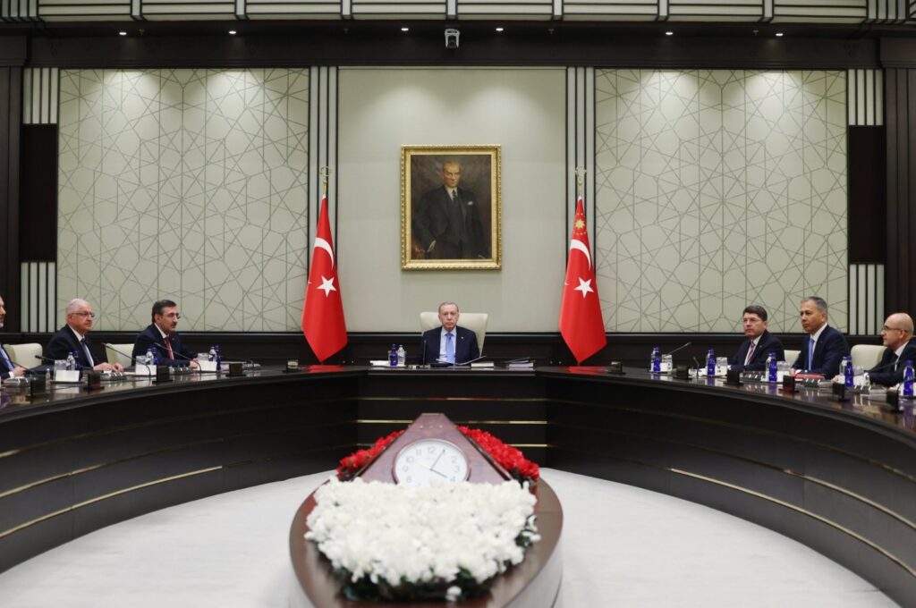 President Recep Tayyip Erdoğan chairs a National Security Council (MGK) meeting, Ankara, Türkiye, May 28, 2024. (AA Photo)