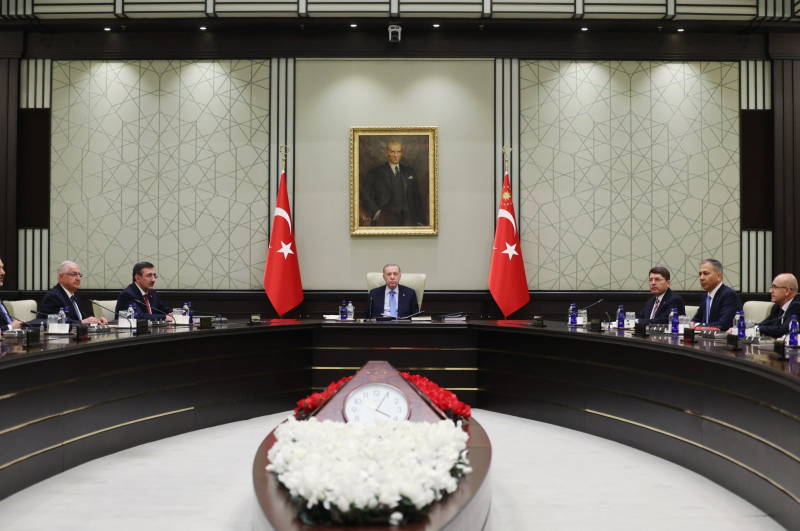President Recep Tayyip Erdoğan chairs a National Security Council (MGK) meeting, Ankara, Türkiye, May 28, 2024. (AA Photo)