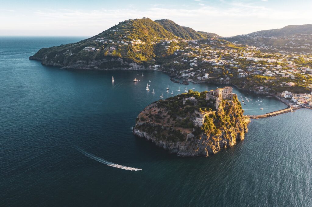 An aerial view of Ischia, Italy, July 1, 2021. (Photo courtesy of Megapix Agency)