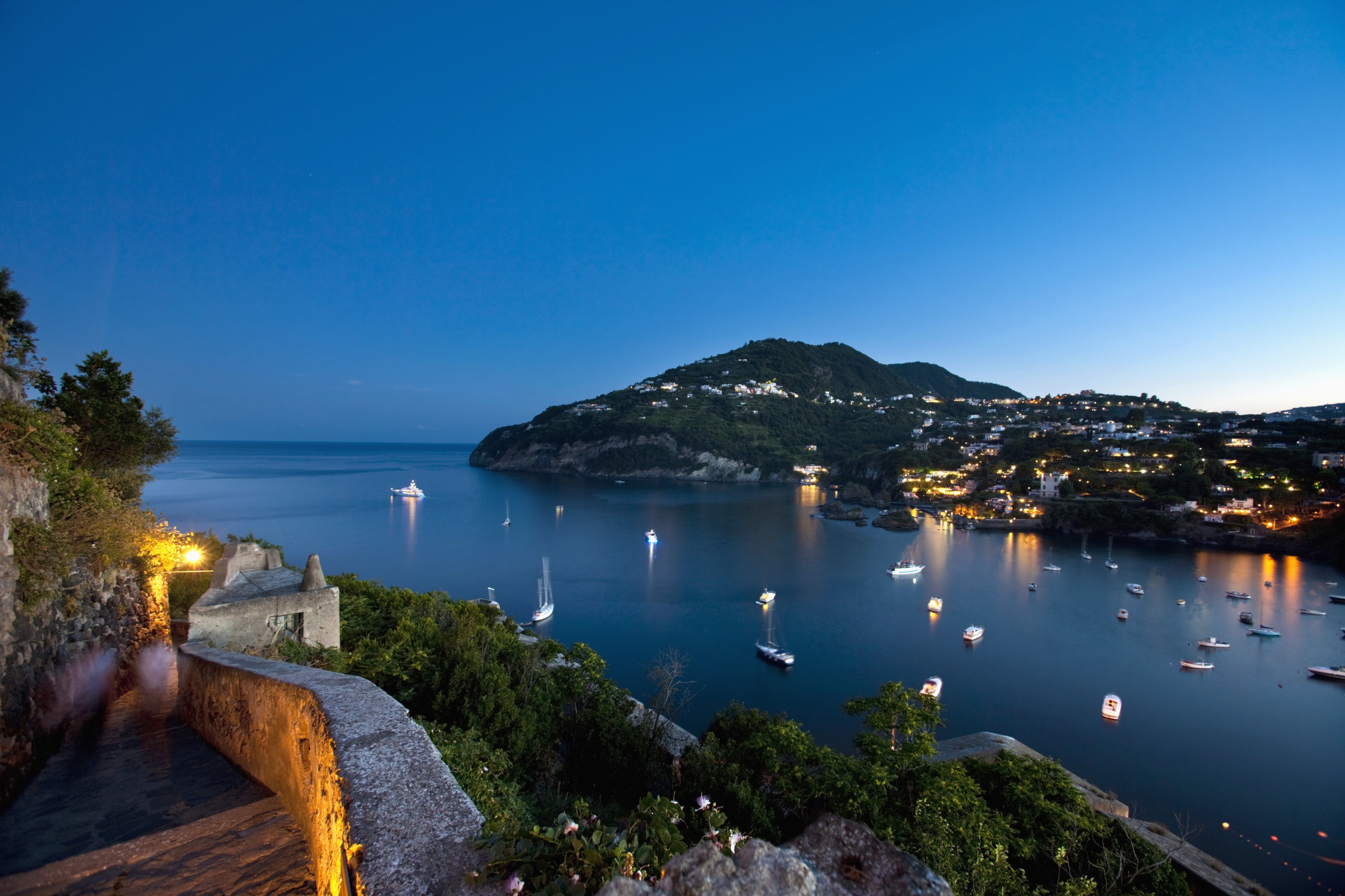 340741 A view of the island and Ischia Ponte from the top of Aragonese Castle, Ischia, Italy, July 27, 2010. (Getty Images)