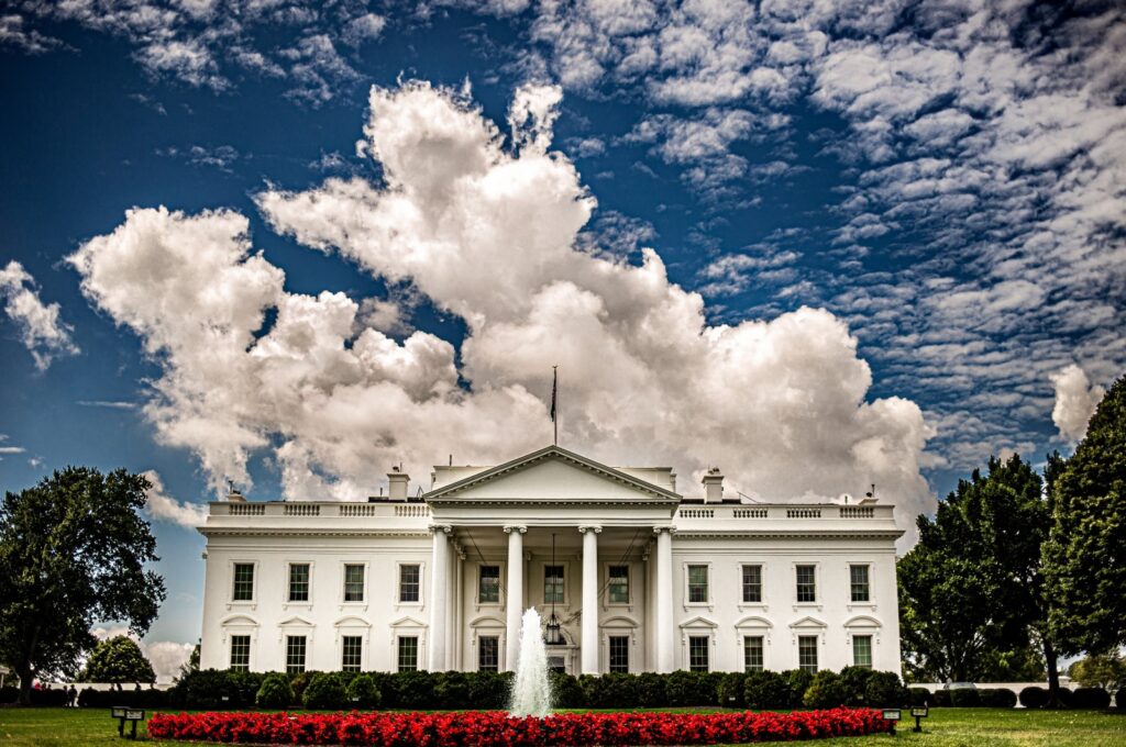 Clouds over the White House, Washington DC, U.S., June 24, 2023. (Getty Images)