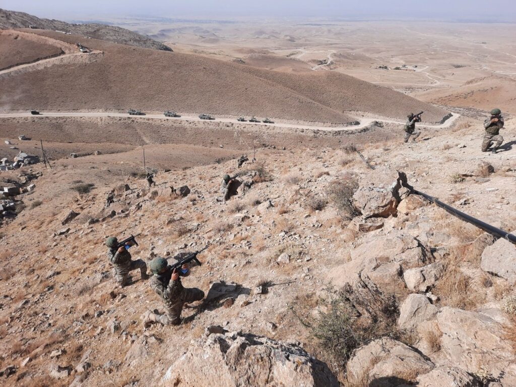 The Turkish and Azerbaijani militaries take part in a joint drill in the Nakhchivan exclave, as shown in this undated photo provided by the Defense Ministry. (AA File Photo)