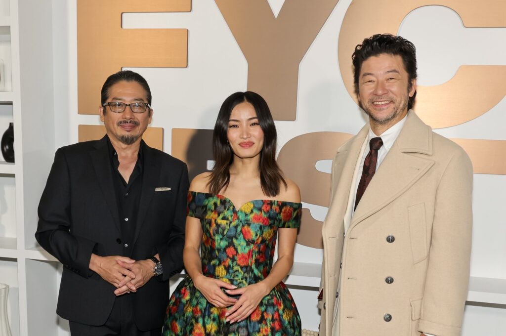Hiroyuki Sanada (L), Anna Sawai and Tadanobu Asano (R) attend FX's "Shogun" FYC event during Disney FYC Fest in Los Angeles, California, U.S., June 11, 2024. (Getty Images)