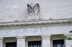 The exterior of the Marriner S. Eccles Federal Reserve Board Building is seen in Washington, D.C., U.S., June 14, 2022. (Reuters Photo)