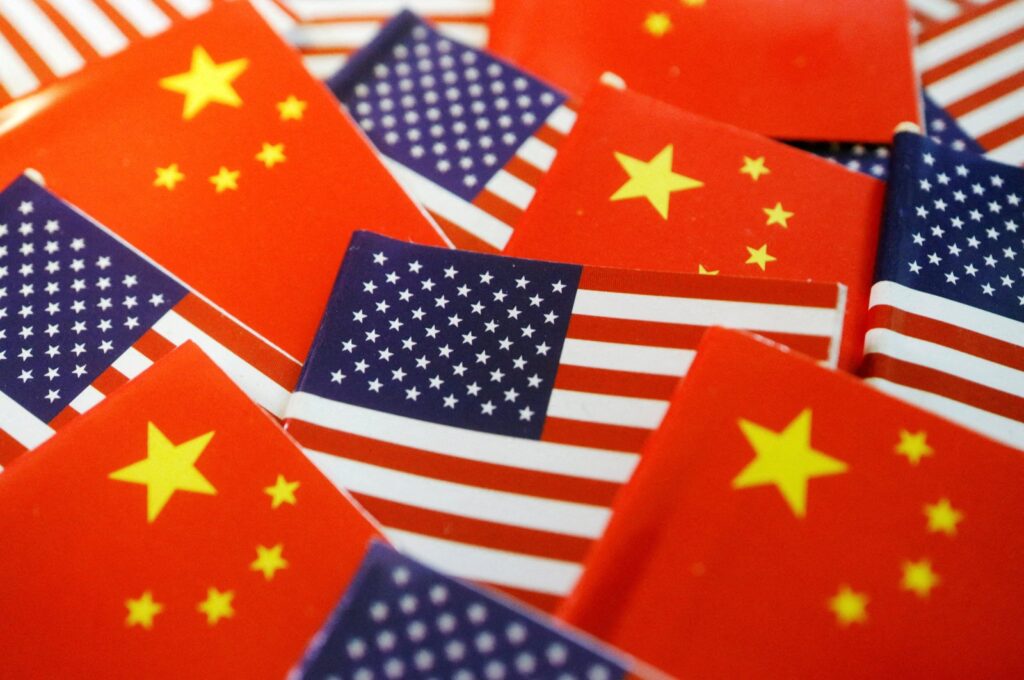 The U.S. and Chinese flags are seen in this illustration picture taken Aug. 2, 2022. (Reuters Photo)