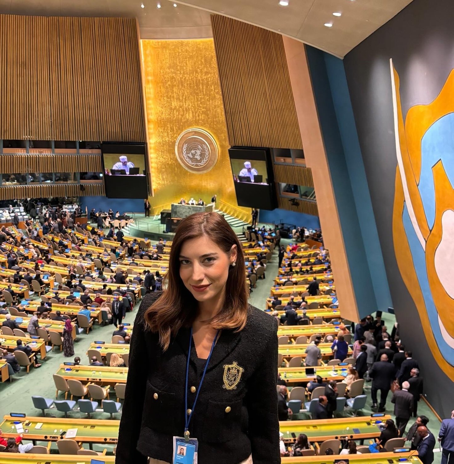 347612 Funda Karayel at the 79th session of the United Nations General Assembly, New York, U.S., Sept. 24, 2024. (Photo by Funda Karayel)