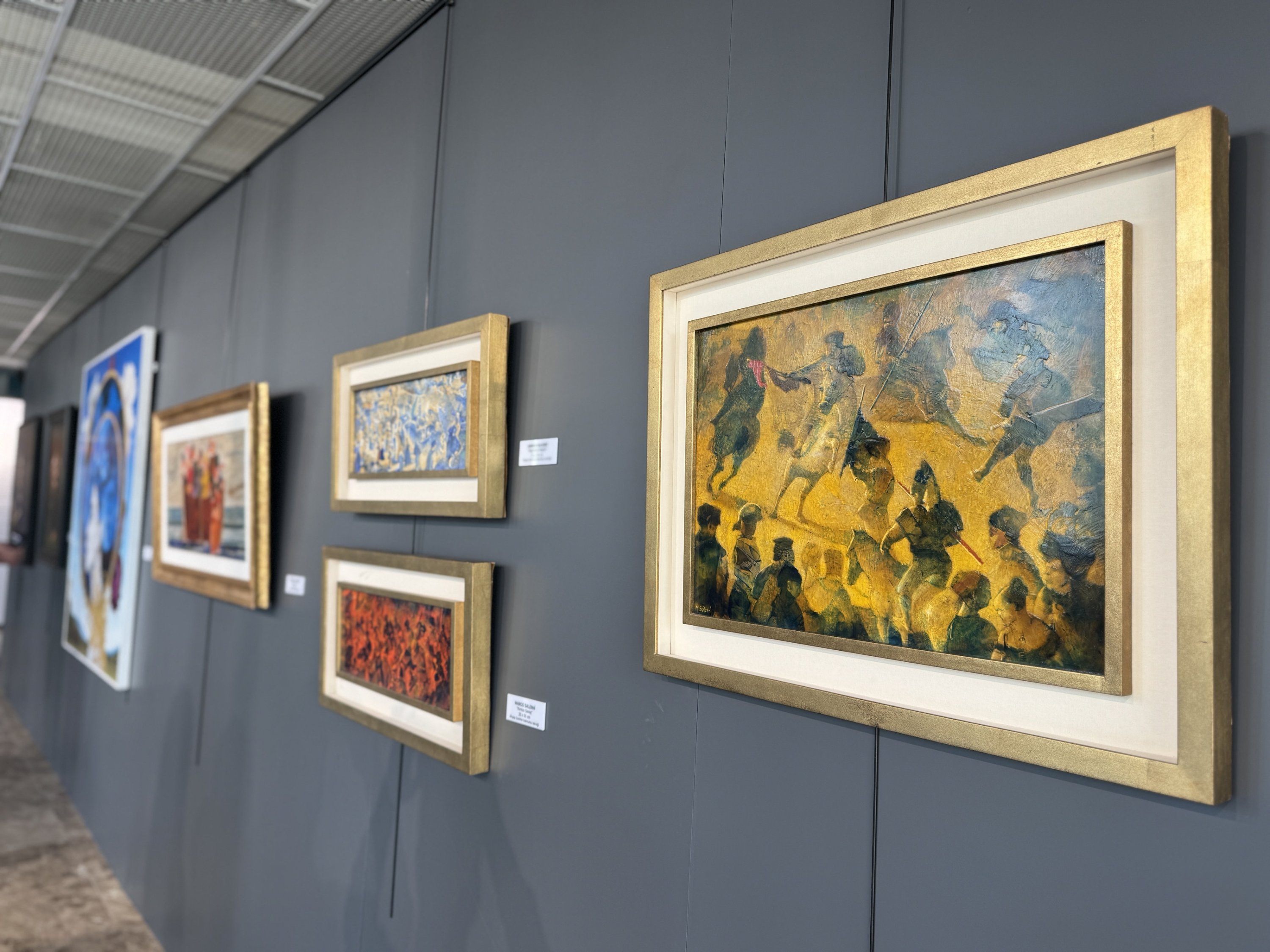 350280 The artworks on display at the