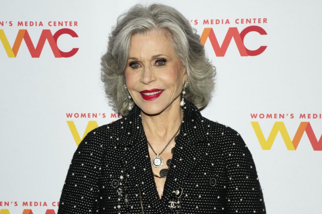 Jane Fonda attends the Women's Media Center's 2024 Women's Media Awards at the JW Marriott Essex House in New York, U.S., Sept. 19, 2024. (AP Photo)