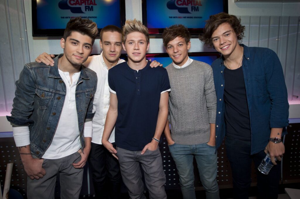 One Direction's Zayn Malik (from left), Liam Payne, Niall Horan, Louis Tomlinson and Harry Styles pictured during an interview, London, Oct. 5, 2012. (AP Photo)