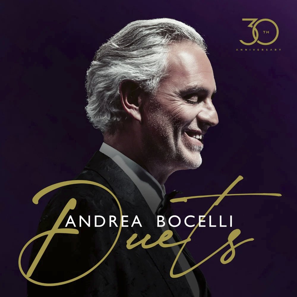 This album cover image shows "Duets" by Andrea Bocelli. (AP Photo)