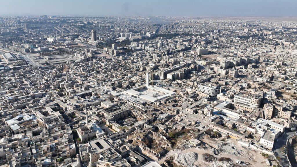 A drone view shows residential buildings, Aleppo, Syria, Dec. 3, 2024. (Reuters Photo)