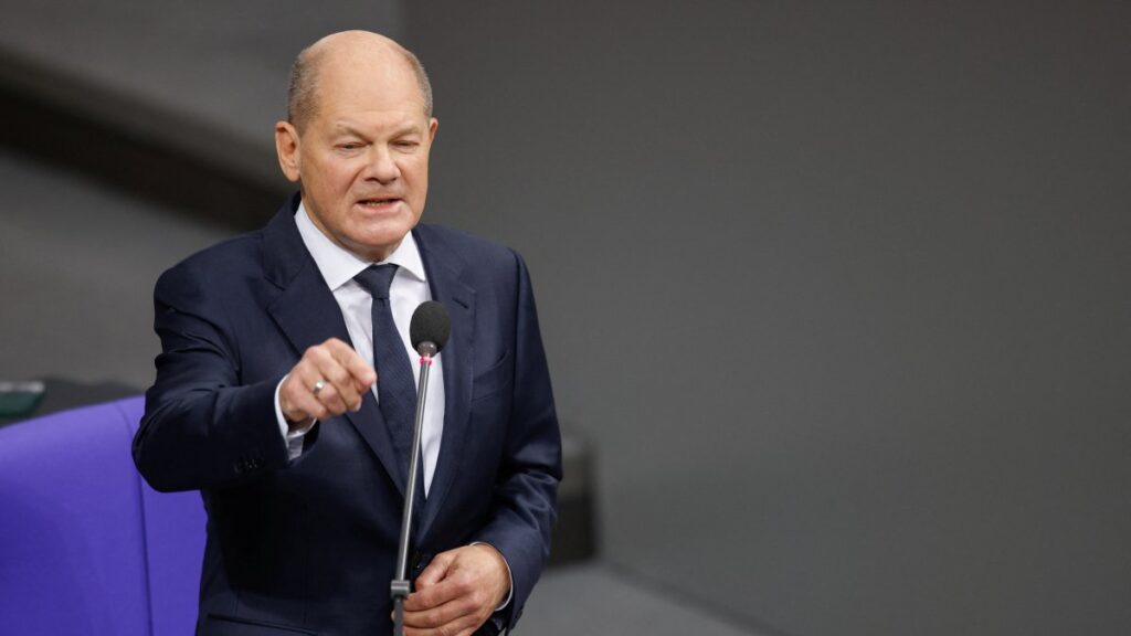 German Chancellor Olaf Scholz speaks, as he answers lawmakers' questions during the session of the lower house of parliament, the Bundestag, in Berlin, Germany, Dec. 4, 2024. (Reuters Photo)