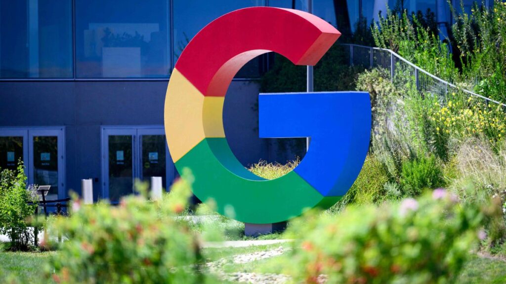 A Google logo is seen at Google's Bay View campus in Mountain View, California, U.S., Aug. 13, 2024. (AFP Photo)
