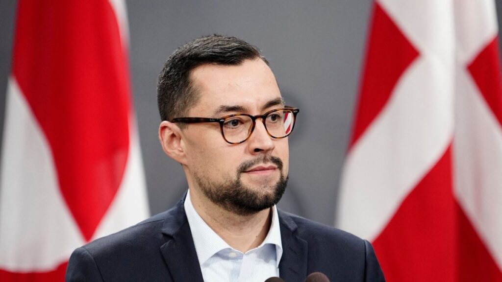 Greenlandic Prime Minister Mute Bourup Egede addresses a news conference with the Danish premier in the Mirror Hall at the Prime Minister's Office, at Christiansborg in Copenhagen, Jan. 10, 2025. (AFP Photo)