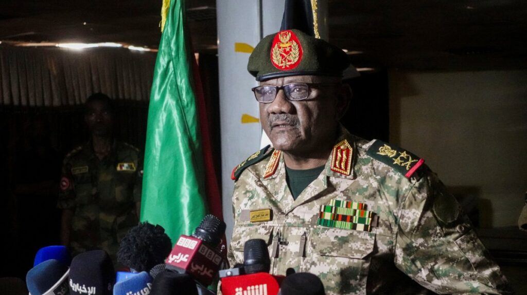 Chief of Staff of the Sudanese Army, Gen. Mohamed Osman al-Hussein, speaks to the media in Khartoum, Sudan, Jan. 26, 2025. (Reuters Photo)