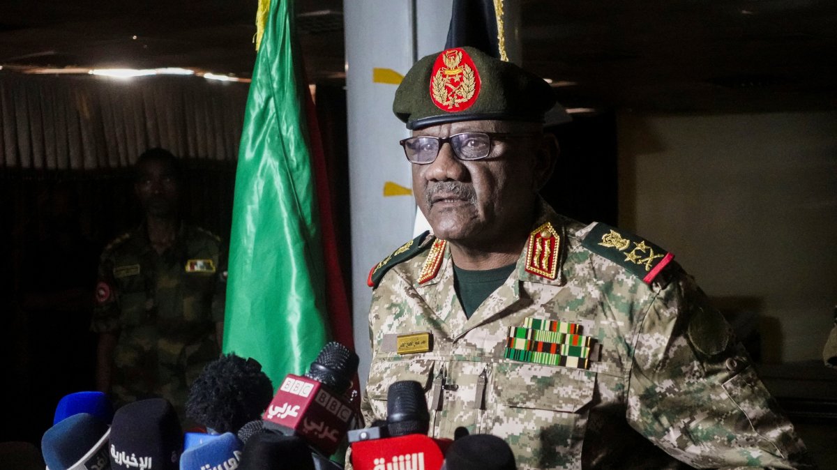 Chief of Staff of the Sudanese Army, Gen. Mohamed Osman al-Hussein, speaks to the media in Khartoum, Sudan, Jan. 26, 2025. (Reuters Photo)