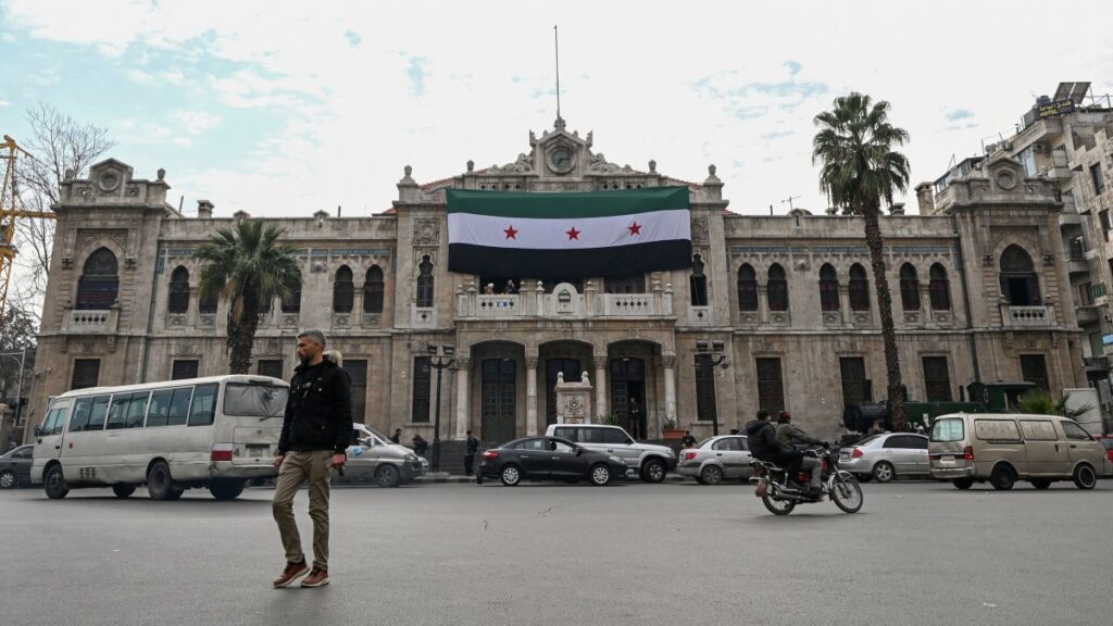 People walk in front of the historic Hejaz train station in Damascus, Syria, Jan. 26, 2025. (AFP Photo)