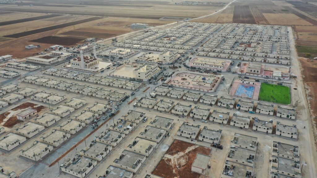 An aerial view of the newly opened "City of Hope," providing support for 10,000 displaced Syrians, Azaz, northern Syria, Jan. 29, 2025. (AA Photo)