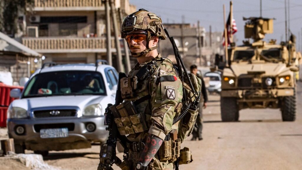 U.S. forces patrol the PKK/YPG-occupied city of Hassakeh, northeastern Syria, Jan. 9, 2025. (AFP Photo)