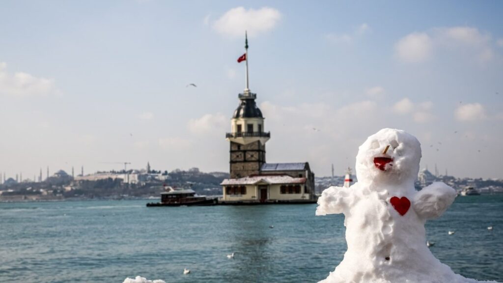 An undated file photo shows the Maiden Tower from the Asian side of Istanbul, Türkiye (DHA Photo)