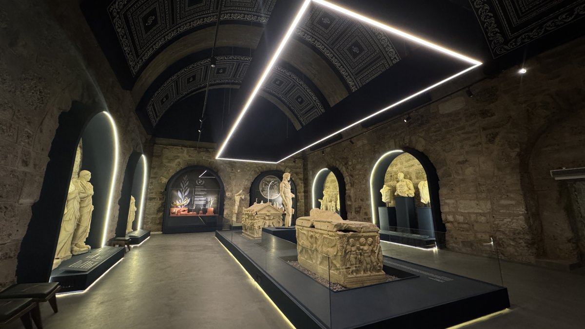 The artifacts are on display at the Side Museum in Antalya, Türkiye, until Feb. 12, 2025. (AA Photo)