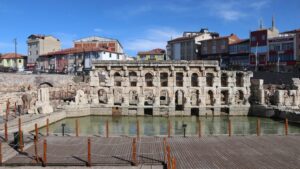 A general view of the 2,000-year-old Roman bath located in Sarıkaya, a district of Yozgat, Türkiye, March 8, 2025. (AA Photo)