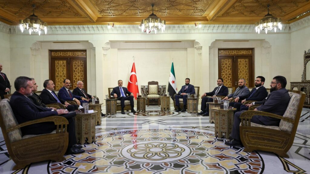 Turkish and Syrian delegations hold a meeting in Damascus, Syria, March 13, 2025. (AA Photo)