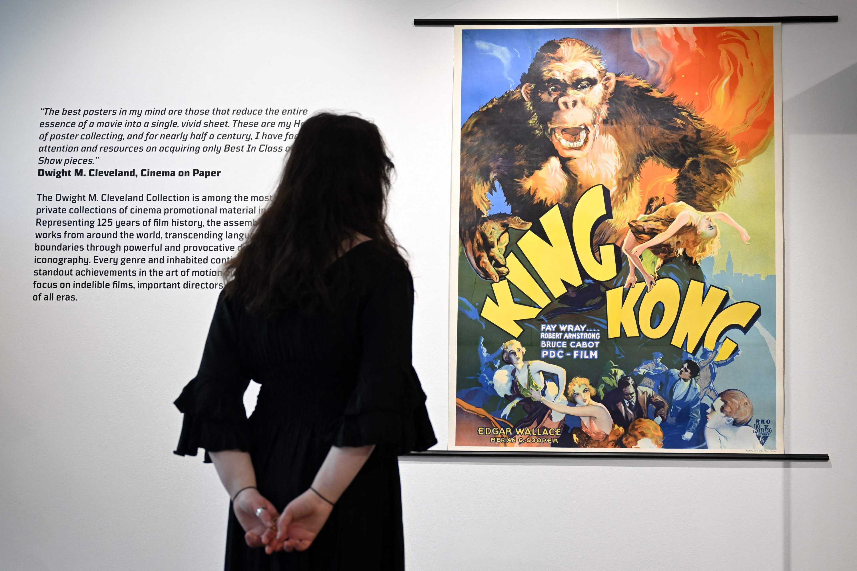 373369 A poster for the film 'King Kong' is pictured during a press preview ahead of the Cinema on Paper: The Dwight M. Cleveland Collection Movie Posters Auction at Heritage Auctions, London, U.K., Feb. 27, 2025. (AFP Photo)