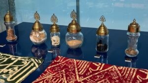Artifacts related to Ramadan are displayed at the Türkiye Manuscripts Institution exhibition, Istanbul, Türkiye, March 19, 2025. (AA Photo)