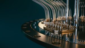 A close-up of a quantum computer's components. (Shutterstock Photo)