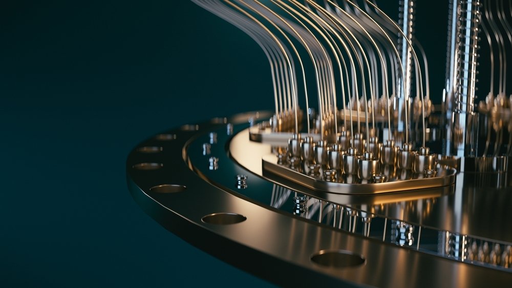 A close-up of a quantum computer's components. (Shutterstock Photo)