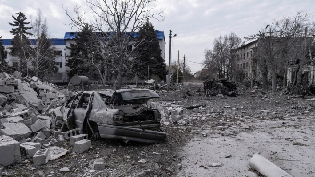 A view shows the frontline city of Pokrovsk, amid Russia's attack on Ukraine, in Donetsk region, Ukraine, March 25, 2025. (Reuters Photo)